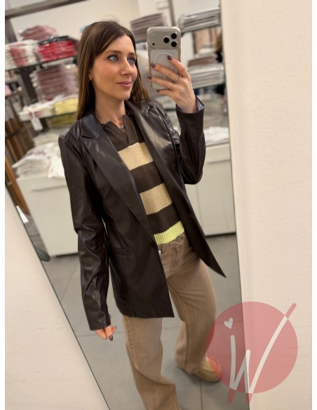 Giacca Ecopelle Hanoi Moro