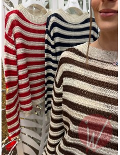 Maglia Righe Ingrid Rosso