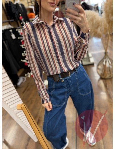 Camicia Righe Spring Blu