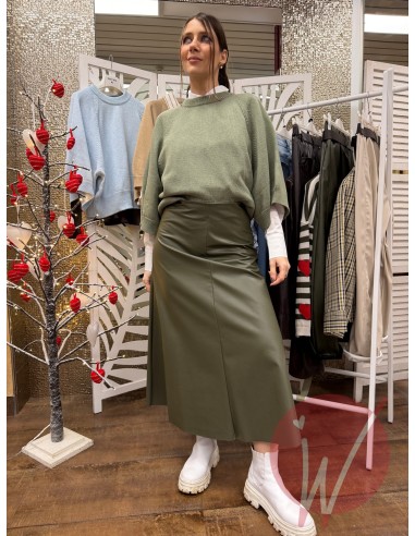 Gonna Ecopelle Seattle Verde Militare