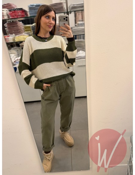 Maglia Righe Candice Militare