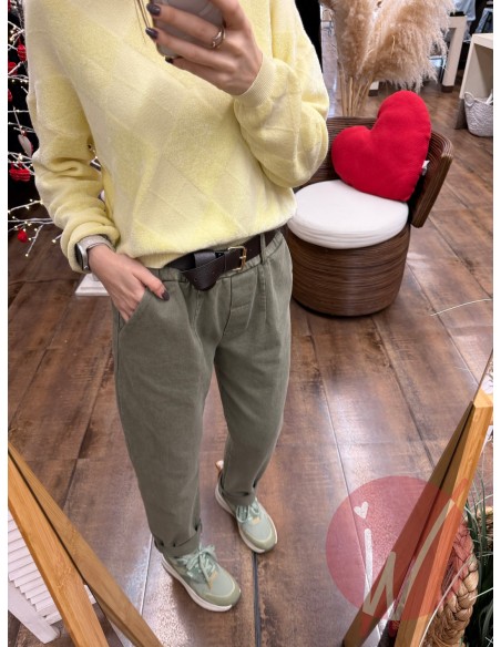 Pantalone Dallas Verde Salvia