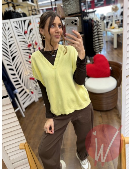 Maglia Smanicata Amber Limone