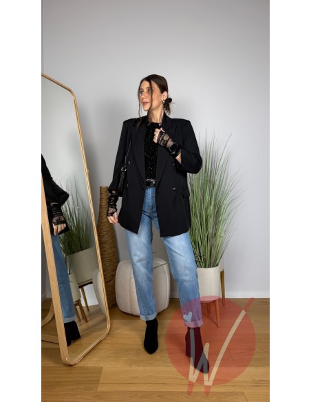 Blazer Pizzo Vienna Nero