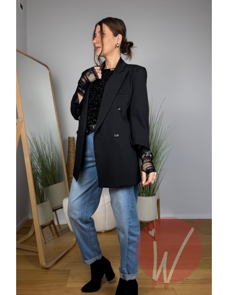 Blazer Pizzo Vienna Nero