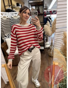 Maglia Righe Ingrid Rosso