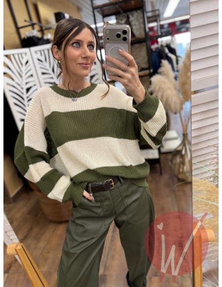 Maglia Righe Candice Militare