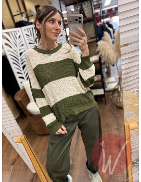 Maglia Righe Candice Militare