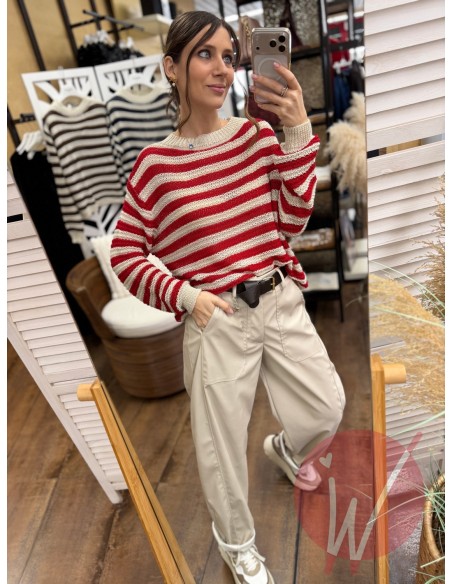 Pantalone Boston Ecopelle Gesso