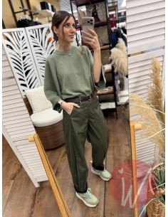 Pantalone Boston Ecopelle Militare 2