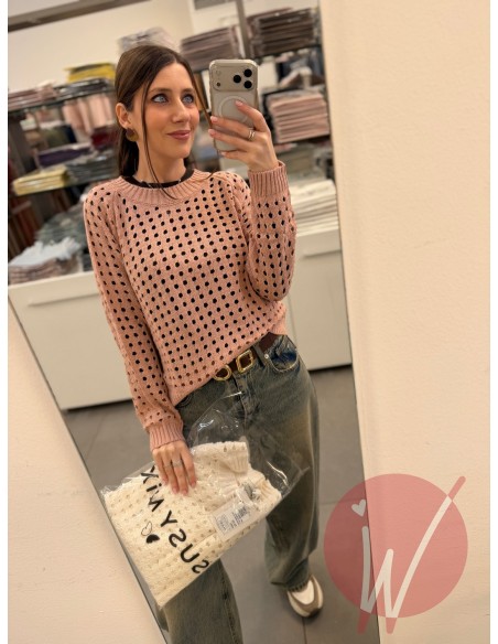 Maglia Traforata Olimpia Rosa