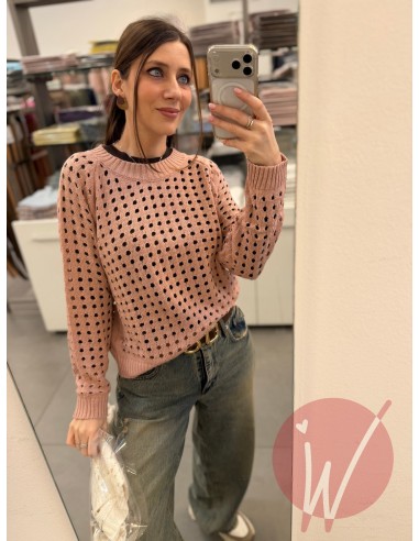 Maglia Traforata Olimpia Rosa