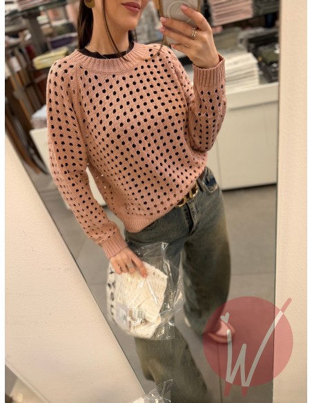 Maglia Traforata Olimpia Rosa