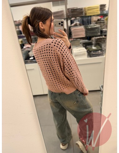 Maglia Traforata Olimpia Rosa