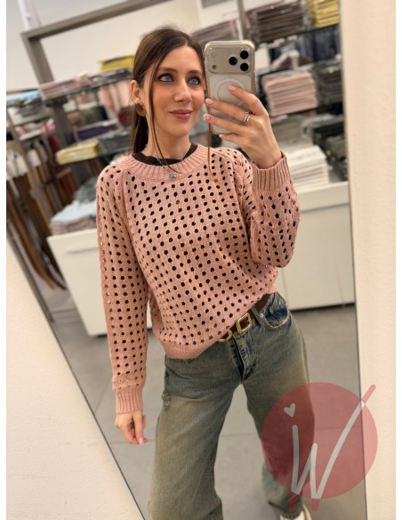 Maglia Traforata Olimpia Rosa