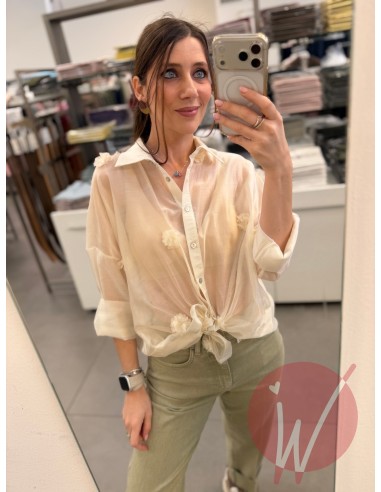 Camicia Organza Bloom Burro