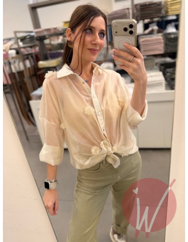 Camicia Organza Bloom Burro