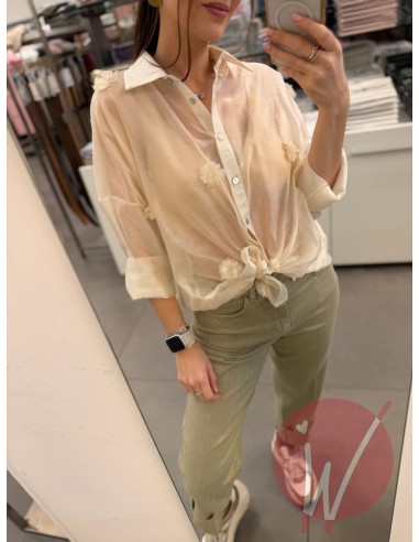Camicia Organza Bloom Burro