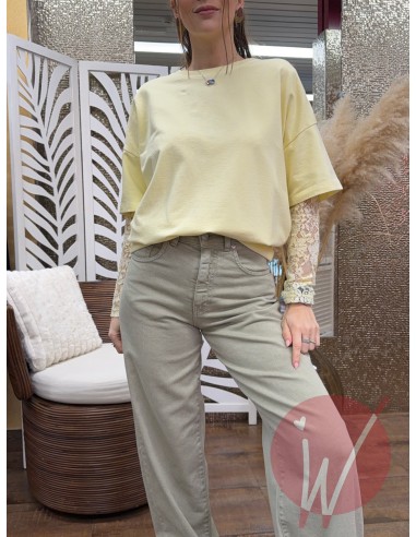 Felpa Pizzo Chantal Giallo