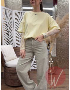 Felpa Pizzo Chantal Giallo