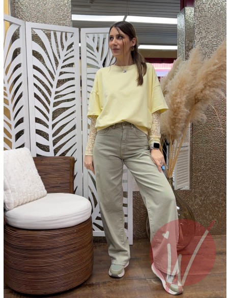 Felpa Pizzo Chantal Giallo