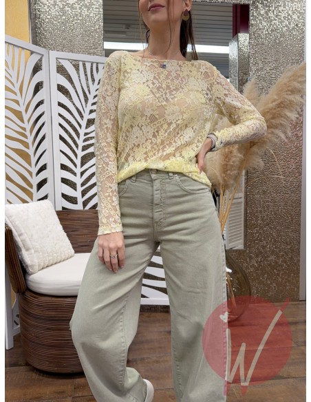 Felpa Pizzo Chantal Giallo