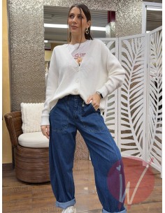 Cardigan Heather Bianco 2