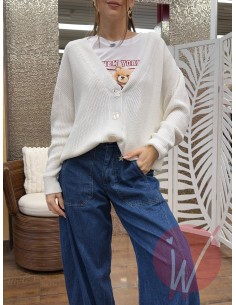 Cardigan Heather Bianco