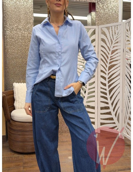 Camicia Polo Oxford Azzurro