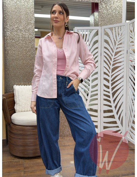 Camicia Polo Oxford Rosa