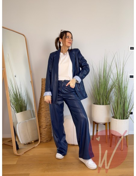 Blazer Ecopelle Hanoi Blu