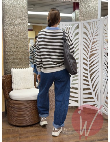 Maglia Love Cacao/Azzurro