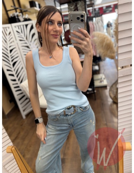 Top Basic Lily Azzurro