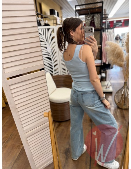 Top Basic Lily Azzurro