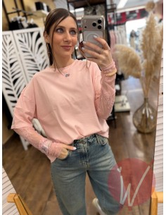 Maglia Pizzo Chantal Rosa