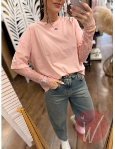 Maglia Pizzo Chantal Rosa 2