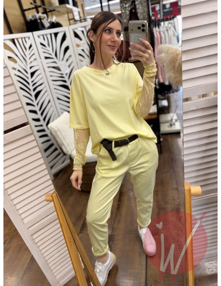 Maglia Pizzo Chantal Giallo