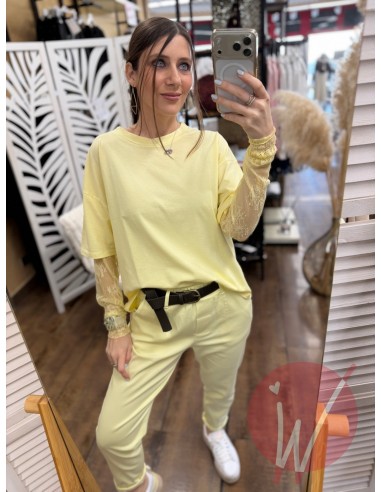 Maglia Pizzo Chantal Giallo