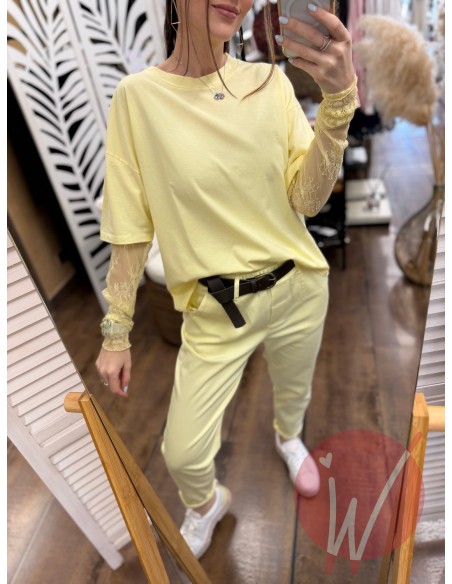 Maglia Pizzo Chantal Giallo