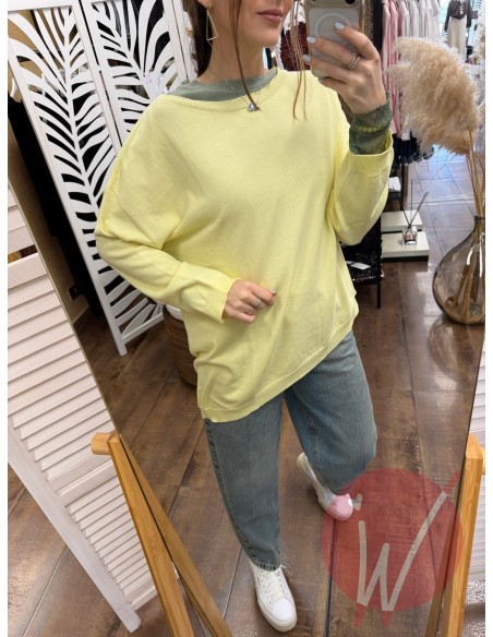 Maglia Asimmetrica Jane Giallo