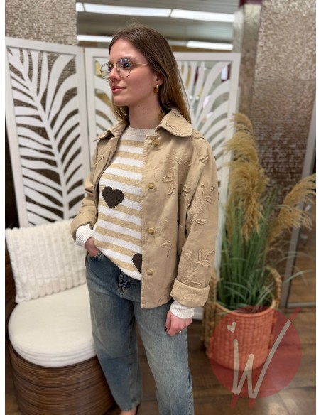 Maglia Love Moro/Beige