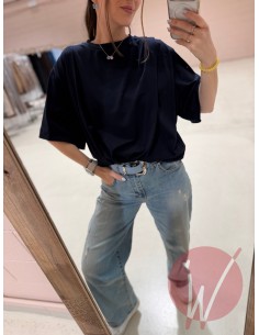 T-Shirt Drappeggio Blu 2