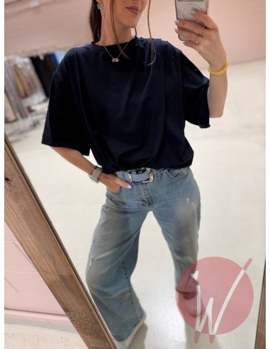 T-Shirt Drappeggio Blu