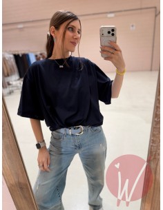 T-Shirt Drappeggio Blu