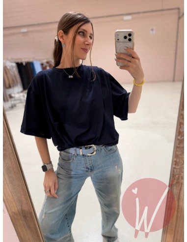 T-Shirt Drappeggio Blu