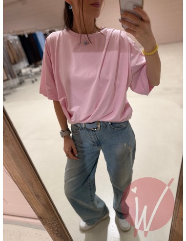 T-Shirt Drappeggio Rosa