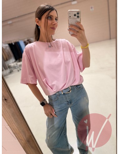 T-Shirt Drappeggio Rosa