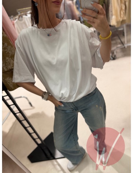 T-Shirt Drappeggio Bianco