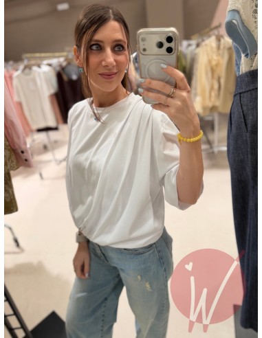 T-Shirt Drappeggio Bianco