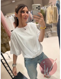 T-Shirt Drappeggio Bianco